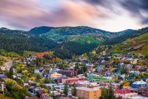 Park,city,,utah,,usa,downtown,in,autumn,at,dusk.